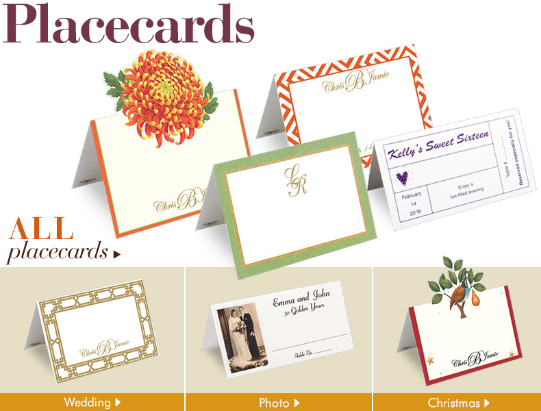 Place Cards Personalized Place Cards The Stationery Studio