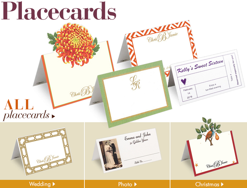 Place Cards, Personalized Place Cards The Stationery Studio