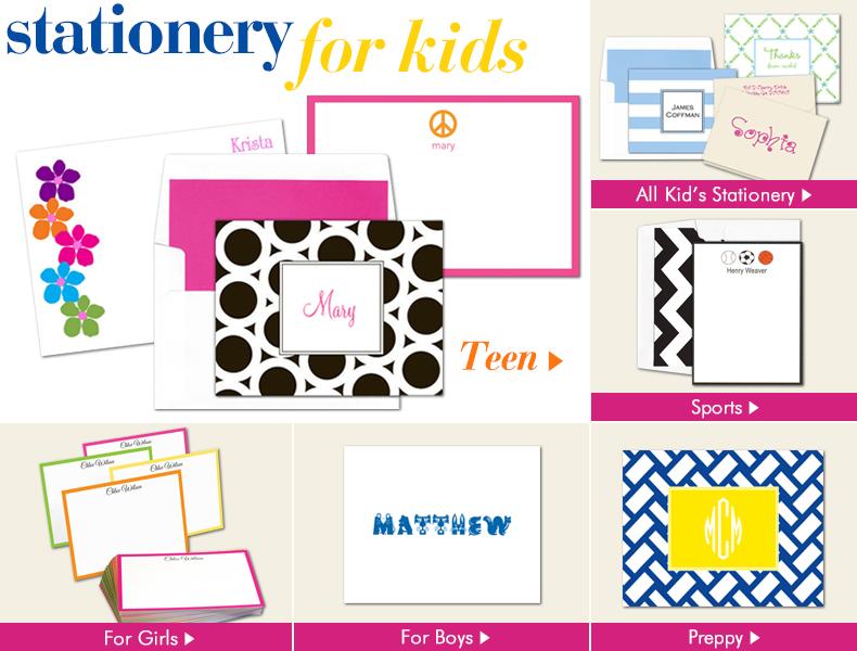Kids Stationery, Personalized Kids Stationary The Stationery Studio