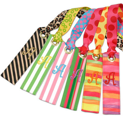 Colorful Monogrammed Tags