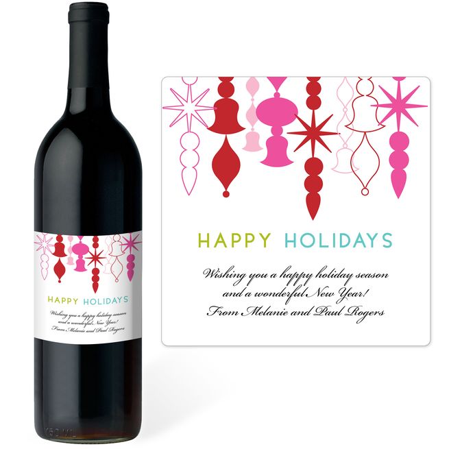 Glam Ornaments Wine Labels