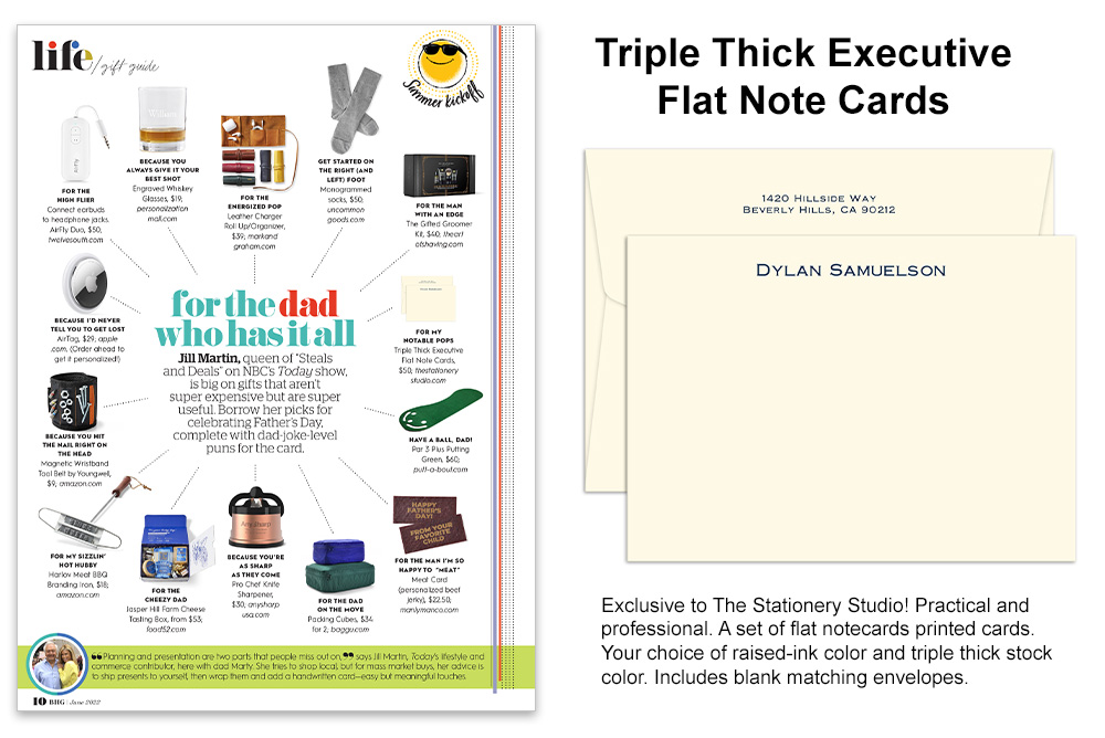 Triple Thick Executive Flat Note Cards