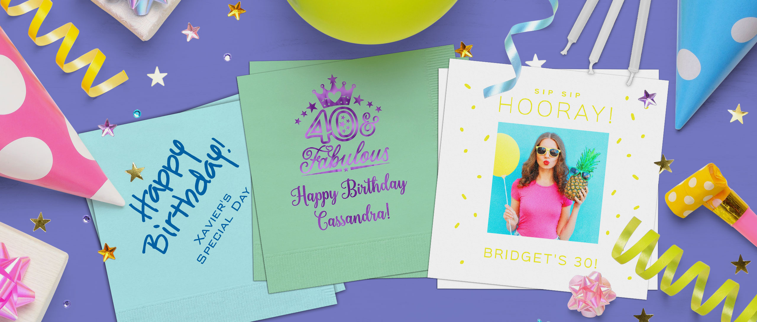 Personalized Birthday Napkins The Stationery Studio