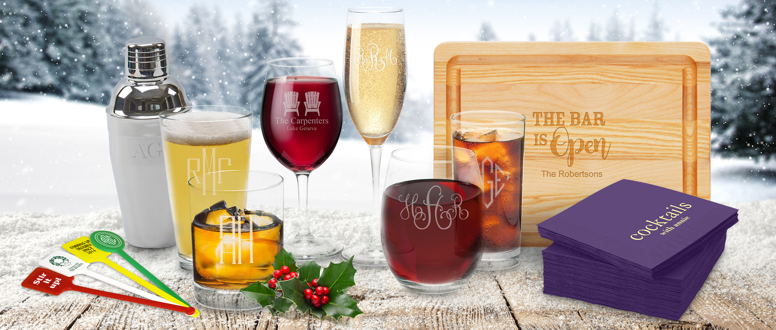 Personalized Barware The Stationery Studio