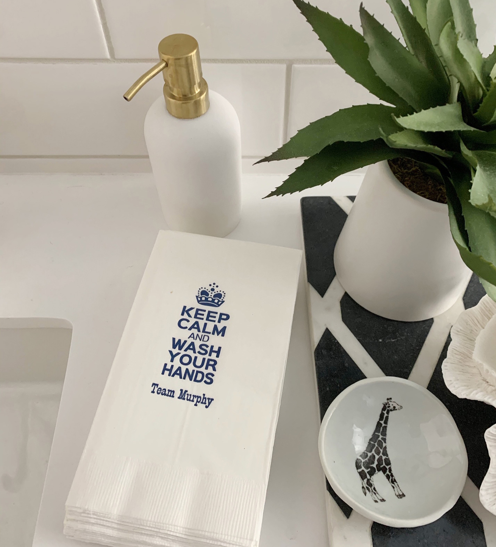 Keep Calm and Wash Your Hands Guest Towels