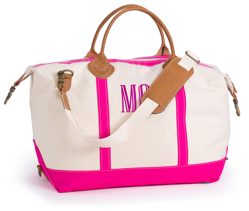 Personalized Pink Trimmed Weekender