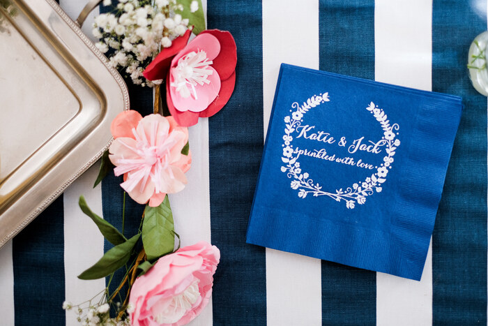 Floral Laurel Wreath Napkins