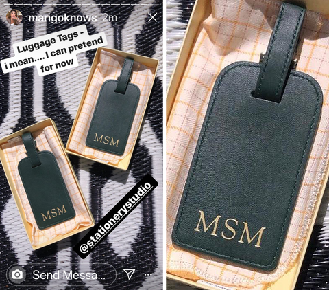 Personalized Traditional Leather Luggage Tag