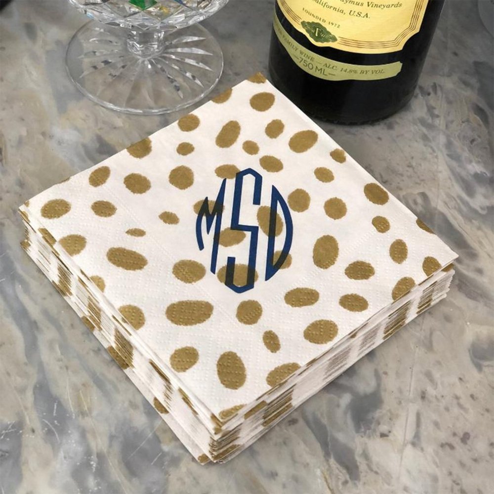 Gold Spots Caspari Napkins