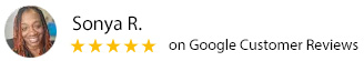 Google Customer Review - Sonya R.
